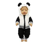 Ieron Vêtements de poupée Panda pour poupées de 13 à 18 Pouces : Ensemble Veste et Pantalon pour poupées American Girl Bibi Shafu Madame Alexander (40 à 45 cm)