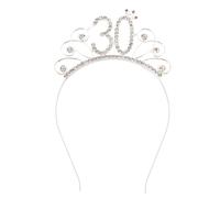 IETOSY Diadème pour 30e anniversaire, couronne de princesse pour femmes et filles, accessoires pour cheveux, décorations de fête