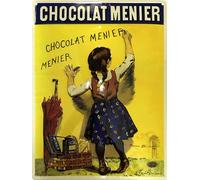 Les Collections Rétro Plaque métal Chocolat Minier (40x30cm) modèle en Relief