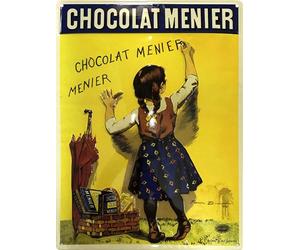 IETS10330RA Plaque métal Chocolat Menier 40x30cm modèle en Relief