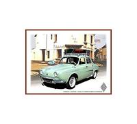 IETS15005RA Collection auto France Plaque métal Renault Dauphine I&S Collector 30x40cm *modèle en Relief*