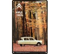 IETS15032RB Plaque métal Citroën Ami 6 1962" I&S Collector (20x30cm) *modèle en Relief*