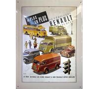 IETS15040RA Les Collections Rétro Plaque métal Renault - la régie Nationale 40x30cm modèle en Relief