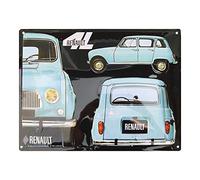 IETS15047RA Plaque métal Renault 4L (40x30cm) modèle en Relief