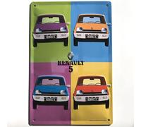 IETS15067RB Plaque métal Renault 5" (30x20cm) modèle en Relief