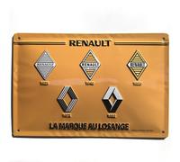 IETS15068RB Plaque décorative en métal en Relief 30 x 20 cm Renault Logos
