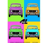 IETS15183RA Les Collections Rétro Plaque métal Renault 4L 40x30cm modèle en Relief