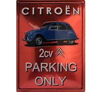 IETS15188RAM Plaque métal relief 40x30 cm Citroën Parking 2CV Citroën *Finition métallique Produit sous licence officielle et/ou design exclusif