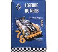 IETS15751RA Plaque métal relief 40x30 cm Renault RENAULT Le Mans Legende Produit sous licence officielle et/ou design exclusif
