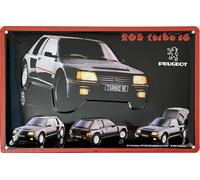 IETS16133RB Plaque métal Peugeot 205 Turbo 16" I&S Collector (20x30cm) *modèle en Relief*