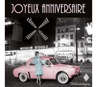 IETSCPMD15021 Carte Joyeux ANNIVERSAIRE RENAULT DAUPHINE MOULIN ROUGE PARIS - Licence officielle Auto Passion & Collections Rétro Vintage - Avec Enveloppe Blanche Format 15x15 cm - Fabriqué en France