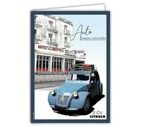 IETSCPXL-15002 MAXI GRANDE CARTE XL 22x31cm Citroën 2CV Licence Officielle Auto Voiture de Collection - Intérieur Blanc 44x31cm - Avec Enveloppe - Fabriqué en France - Départ Retraite Anniversaire