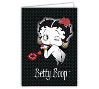 IETSCPXL-19001N MAXI GRANDE CARTE XL 22x31cm BETTY BOOP Licence Officielle Pin-up Rétro Vintage à collectionner encadrer -Intérieur Blanc 44x31cm -Avec Enveloppe -Départ Retraite Anniversaire