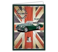 IETSCPXL-19651 MAXI GRANDE CARTE XL 22x31cm TRIUMPH TR3 1962 Licence Officielle British Motor Heritage Automobile Voiture de Collection - Intérieur 44x31cm Avec Enveloppe -Départ Retraite Anniversaire