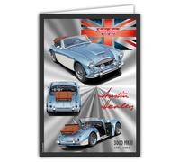 IETSCPXL-19652 MAXI GRANDE CARTE XL 22x31cm AUSTIN HEALEY 3000 MKII Licence Officielle British Motor Heritage Automobile Voiture de Collection - Intérieur 44x31cm Avec Enveloppe - Anniversaire Départ
