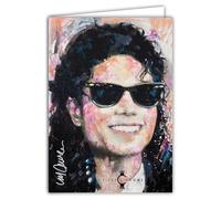 IETSCPXL-19774 MAXI GRANDE CARTE XL 22x31cm Michael Chanteur Star Américaine CELEBRITY ICONS Sidney Maurer LICENCE OFFICIELLE - Intérieur 44x31cm Avec Enveloppe - Cadeau Anniversaire à encadrer