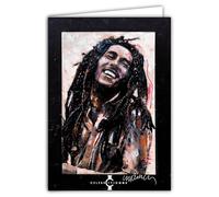 IETSCPXL-19777 MAXI GRANDE CARTE XL 22x31cm Bob Chanteur Reggae Jamaïcain CELEBRITY ICONS Sidney Maurer LICENCE OFFICIELLE - Intérieur 44x31cm Avec Enveloppe - Cadeau Anniversaire à encadrer