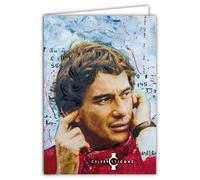 IETSCPXL-19778 MAXI GRANDE CARTE XL 22x31cm Ayrton Senna Pilote Automobile Brésilien CELEBRITY ICONS Sidney Maurer LICENCE OFFICIELLE - Intérieur 44x31cm Avec Enveloppe - Anniversaire