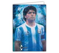 IETSCPXL-19779 MAXI GRANDE CARTE XL 22x31cm Footballeur Argentin Star du Foot CELEBRITY ICONS Sidney Maurer LICENCE OFFICIELLE - Intérieur 44x31cm Avec Enveloppe -Fabriqué en France - Anniversaire