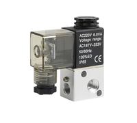 IEUMJNAT Électrovanne à Action directe Deux Positions et Trois Voies 3V1 DC24V DC12V AC220V AC24V Vanne de contrôle du Vide en Alliage d'aluminium(3V1 AC220V)