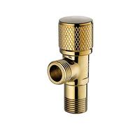 IEUMJNAT Vanne d'arrêt d'angle de Salle Bain, Quart Tour, Eau Chaude et Froide, for Toilettes, évier Cuisine, Argent, Or, Noir, 1 pièce(Gold)