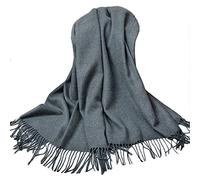 iEverest Pashmina Châle Écharpe Foulard Hijab Gris - Unisex Hiver Chaud Écharpe Pashmina Châle Écharpe de Couleur Unie Super Douce pour Femmes & Hommes Pour Automne Hiver 200x70cm(Gris foncé)