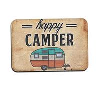 Iewroyt Tapis d'entrée Happy Camping Door Mat 16x24 Pouces Rapis de Plancher antidérapant Pièges Moues de Bienvenue pour Porte d'entrée, RV