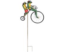 Iewroyt Tine-Vent pour Jardin Vintage à vélo en métal Grenouilles Spinner de Vent sur Un vélo de Jardin