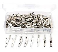 Iexcell 100 pcs en métal argenté Pince crocodile Crocodile Pinces