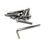 iexcell Lot de 10 vis à tête hexagonale M8 x 55 mm, pas de filetage de 1,25 mm, acier inoxydable 304