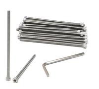 iexcell Lot de 15 vis M5 x 115 mm, pas de filetage de 0,8 mm, en acier inoxydable 304, tête hexagonale