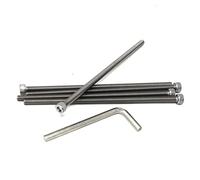 iexcell Lot de 5 vis à tête hexagonale M6 x 150 mm, pas de filetage de 1 mm, acier inoxydable 304