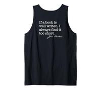 If a Book Well Written Too Short Citation Jane Austen Meme Back Débardeur