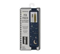 Independent Fabrication Trousse à stylos Bookaroo Motif Lune et étoiles Bleu foncé et doré