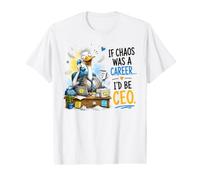 If Chaos Was A Career Funny Autrich CEO T-Shirt Graphique avec Valeur