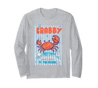If Crabby Please Return Me to The Beach Humour côtier drôle Manche Longue