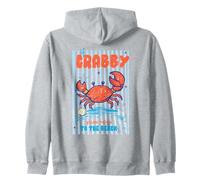 If Crabby Please Return to The Beach Crab Humour Ocean Citation Sweat à Capuche