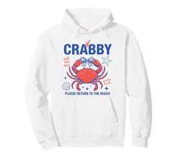 If Crabby Please Return to The Beach Funny Crabe Summer Cute Sweat à Capuche