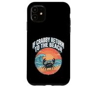 If Crabby Return to The Beach Vintage Crab Coque pour iPhone 11