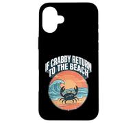 If Crabby Return to The Beach Vintage Crab Coque pour iPhone 16 Plus