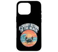 If Crabby Return to The Beach Vintage Crab Coque pour iPhone 16 Pro