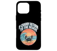 If Crabby Return to The Beach Vintage Crab Coque pour iPhone 16 Pro Max