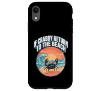 If Crabby Return to The Beach Vintage Crab Coque pour iPhone XR