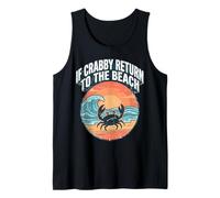 If Crabby Return to The Beach Vintage Crab Débardeur