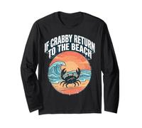 If Crabby Return to The Beach Vintage Crab Manche Longue