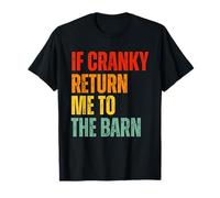 If Cranky Return Me to The Barn Retro Horse Humor Graphic T-Shirt