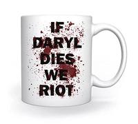 If Daryl Dies We Riot Splattered Tasse Blanc Pour Le Café Thé Cappuccino Cacao Mug White Coffee Tea