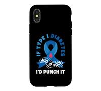 If Diabetes Had Face Punch It Type 1 Sensibilisation au diabète Coque pour iPhone X/XS