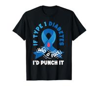 If Diabetes Had Face Punch It Type 1 Sensibilisation au diabète T-Shirt Graphique avec Valeur