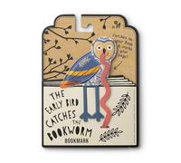 IF Early Bird Attrape The Bookworm Marque-page en simili cuir pour marquer votre page Pour les amateurs de livres et les amateurs d'oiseaux - Hibou